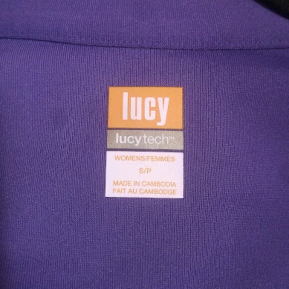 LUCYTECH | Purple Reflective Full Zip Long Sleeve Performance Top Thumbholes XS - Picture 10 of 10